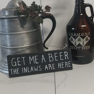 Handcrafted Beer Talk Wall Decor Wood Signage